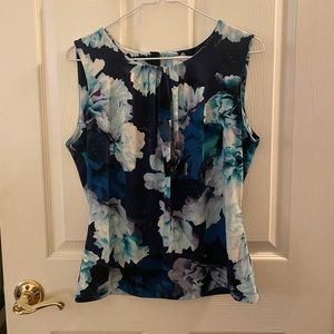 Calvin Klein Blue Floral Blouse - M